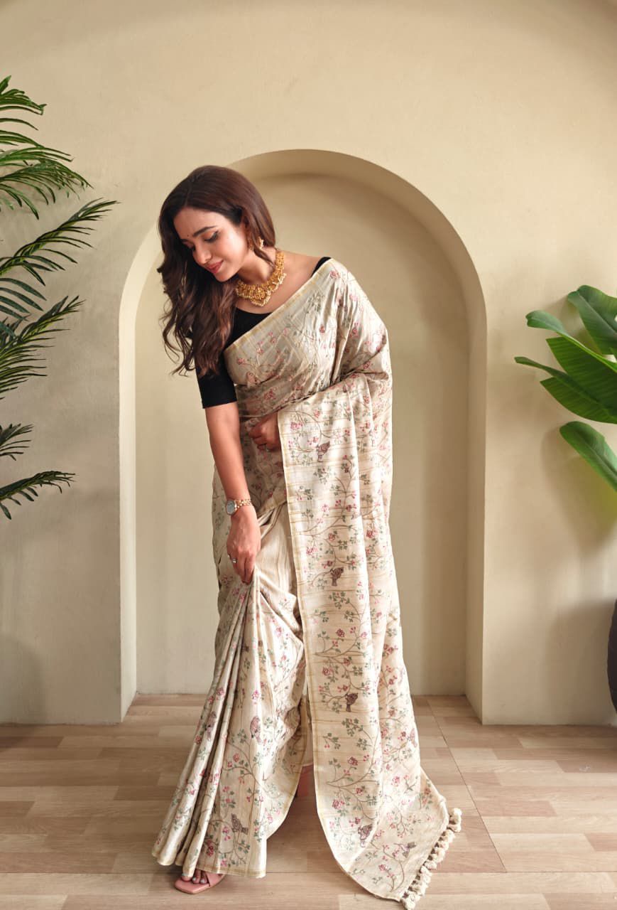 Pure Loom Tussar Silk Saree