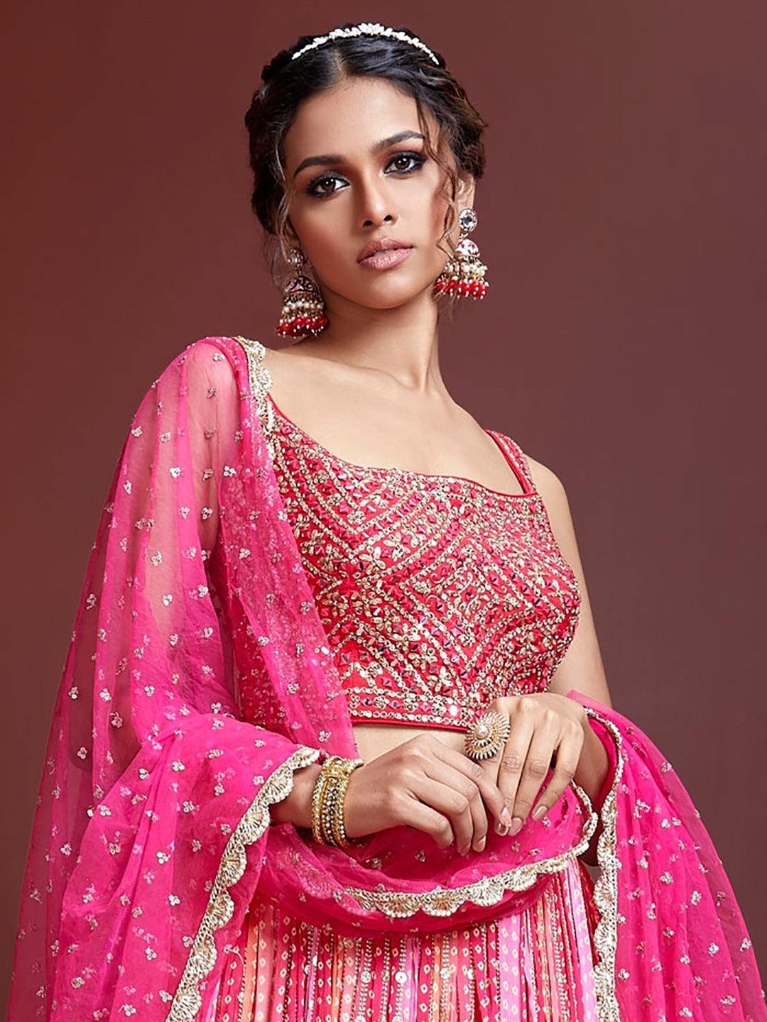 Vibrant Pink Premium Lehanga