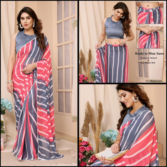 Summer Georgette Ready To Wear Sarees