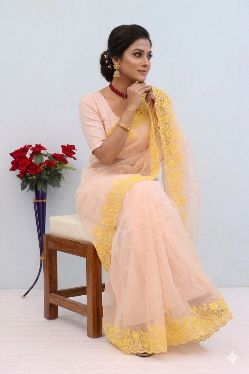 Pastal Summer Soft Lightweight Organza Premium Saree