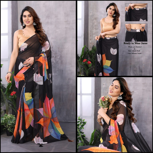 Summer Georgette Ready To Wear Sarees