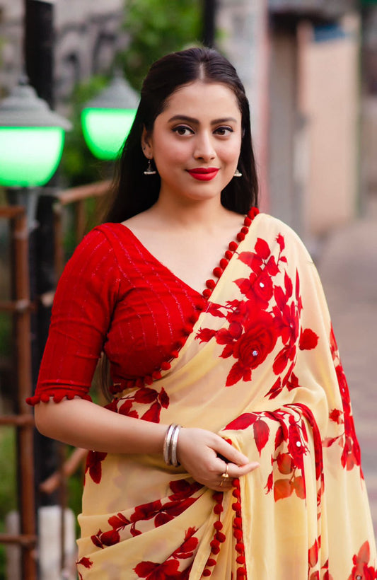 Pum Pum Soft Georgette Attractive Saree