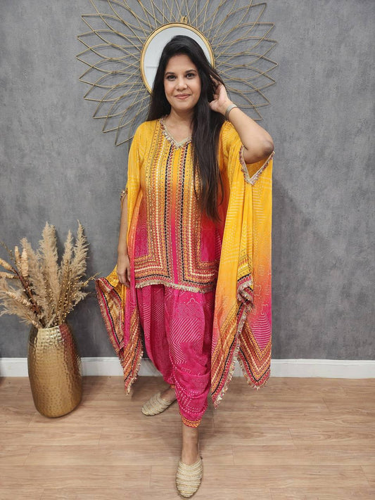 Festive Kaftan Dhoti Unique Outfit