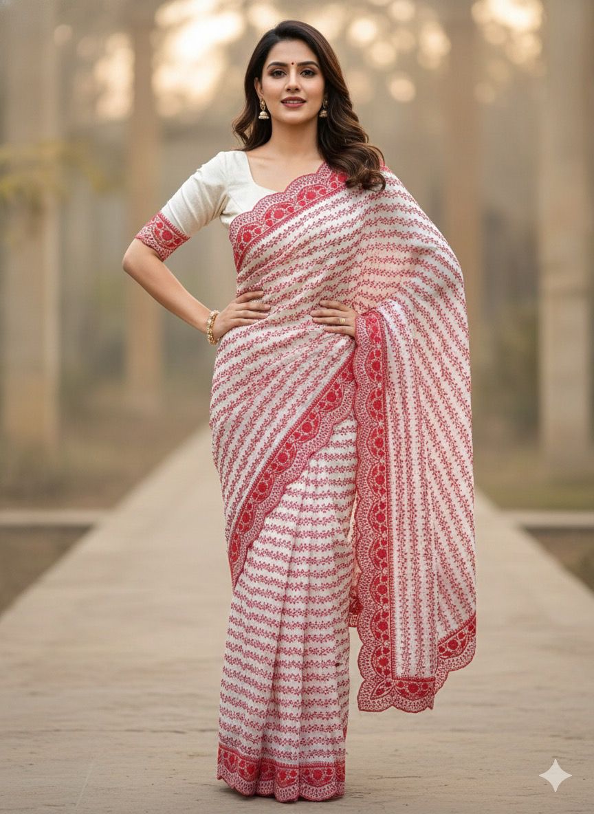 Christmas Colors In Kota Doriya Silk Sarees