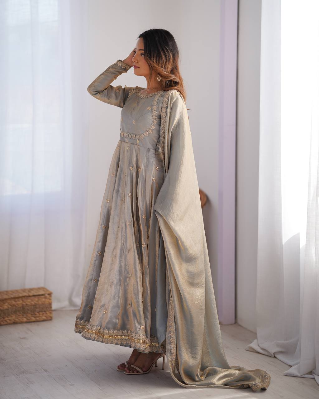 Superior Party Wear Stylish Gown - Ready To Wear