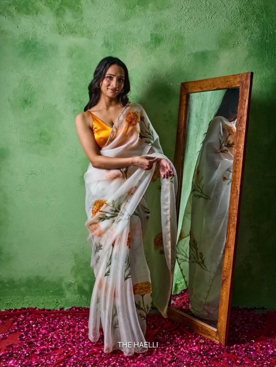 Premium Floral Print Organza Summer Saree