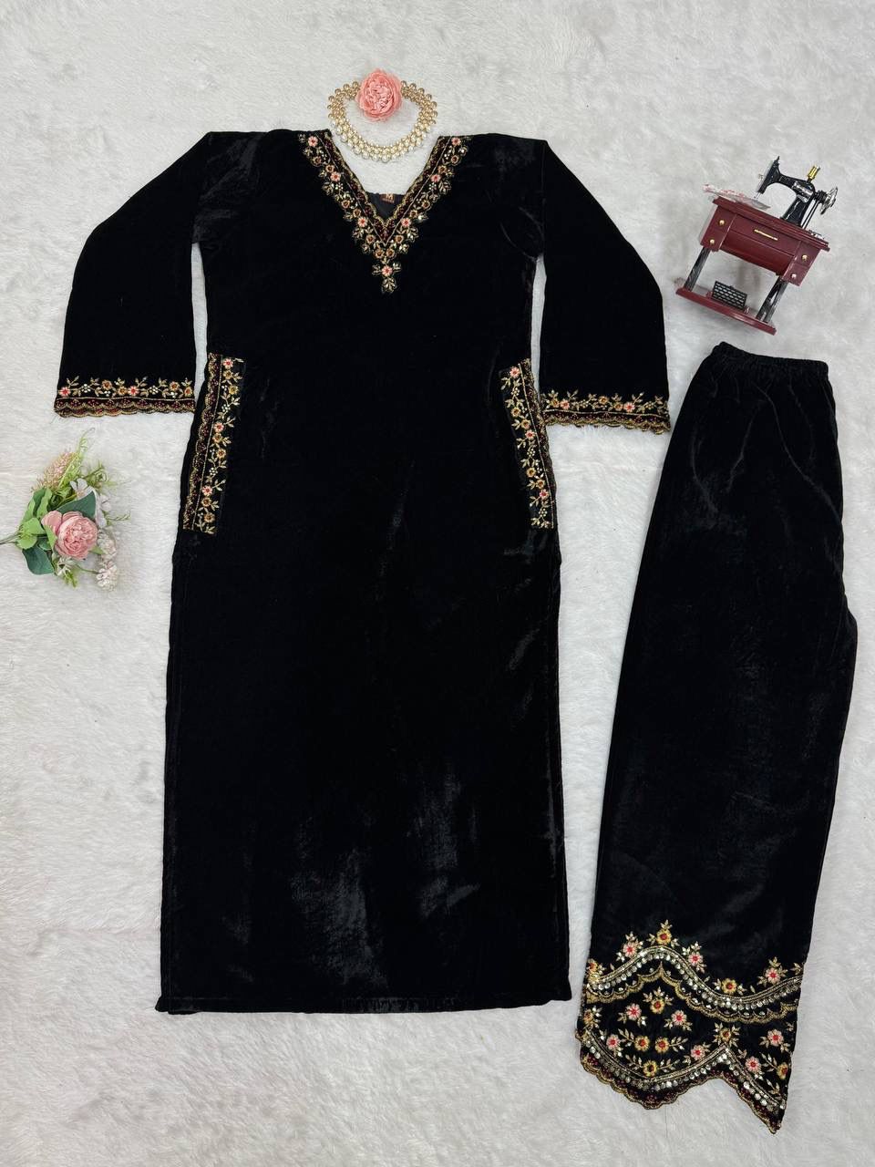 Velvet Stylish Occassion Exclusive Outfit