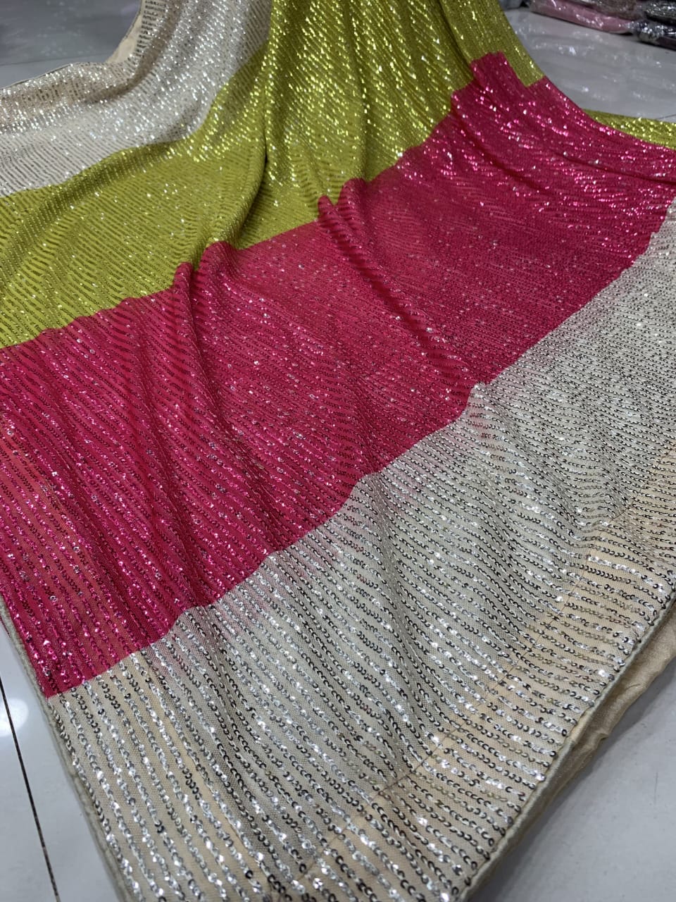 BLING GLITTERING ULTRA PREMIUM SEQUINS WORK SAREE