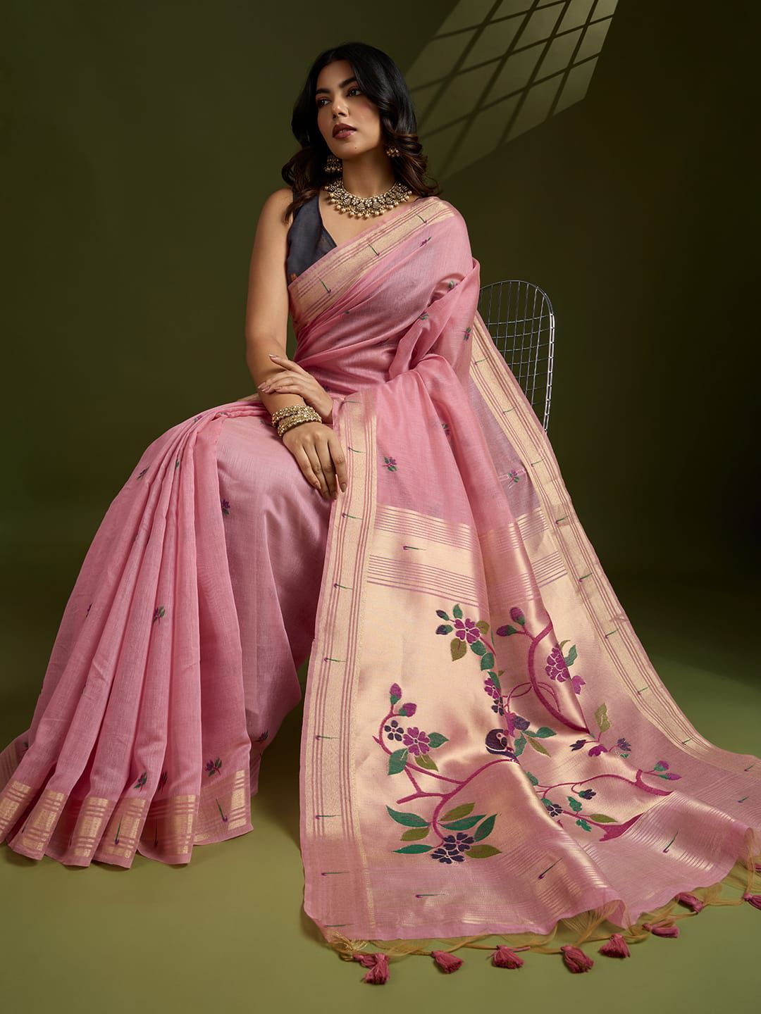 Paithani Soft Moga Cotton Sarees