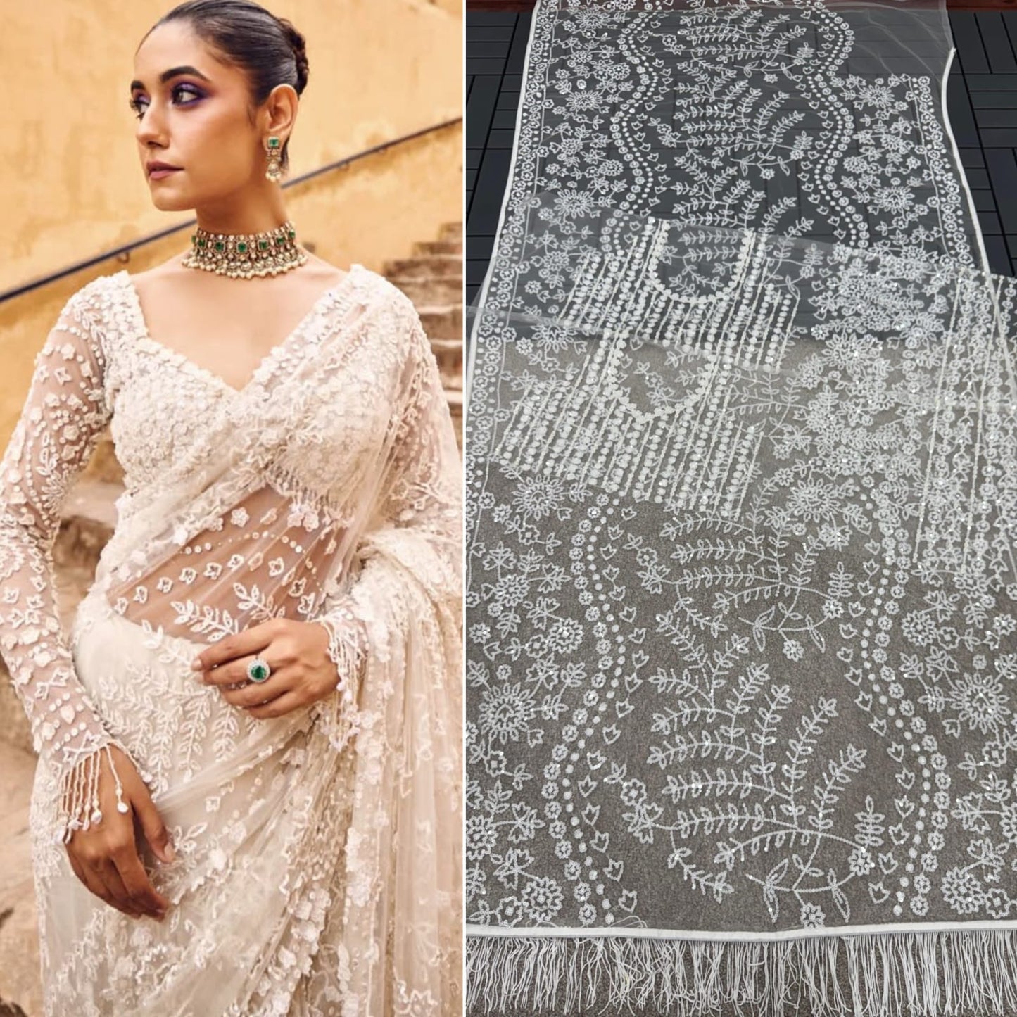 Stunning Butterfly Net Bollywood Inspired Saree