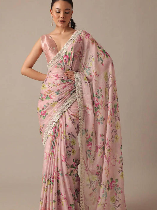 Summer Soothing Georgette Floral Saree