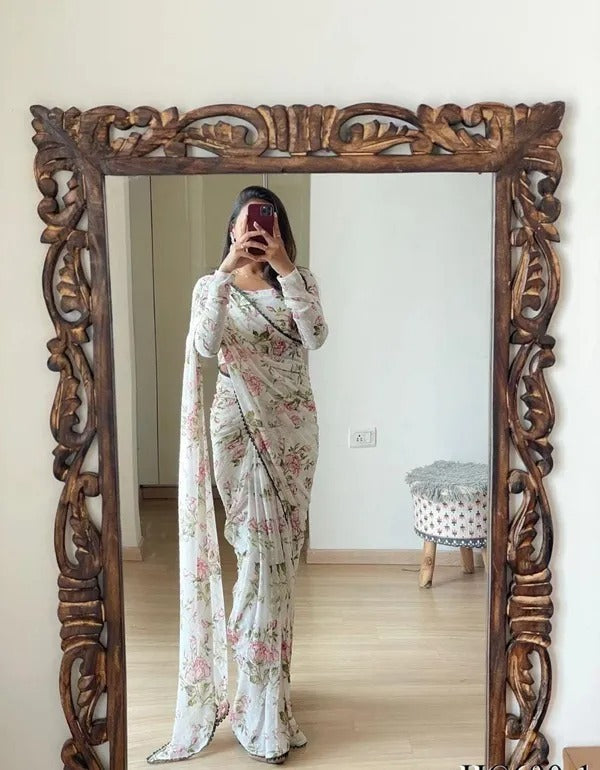Floral Ready To Wear Saree