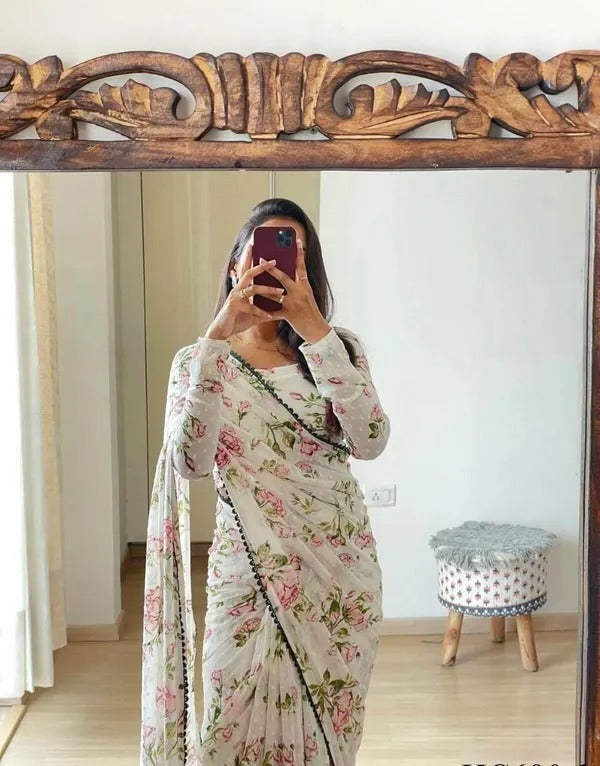 Floral Ready To Wear Saree
