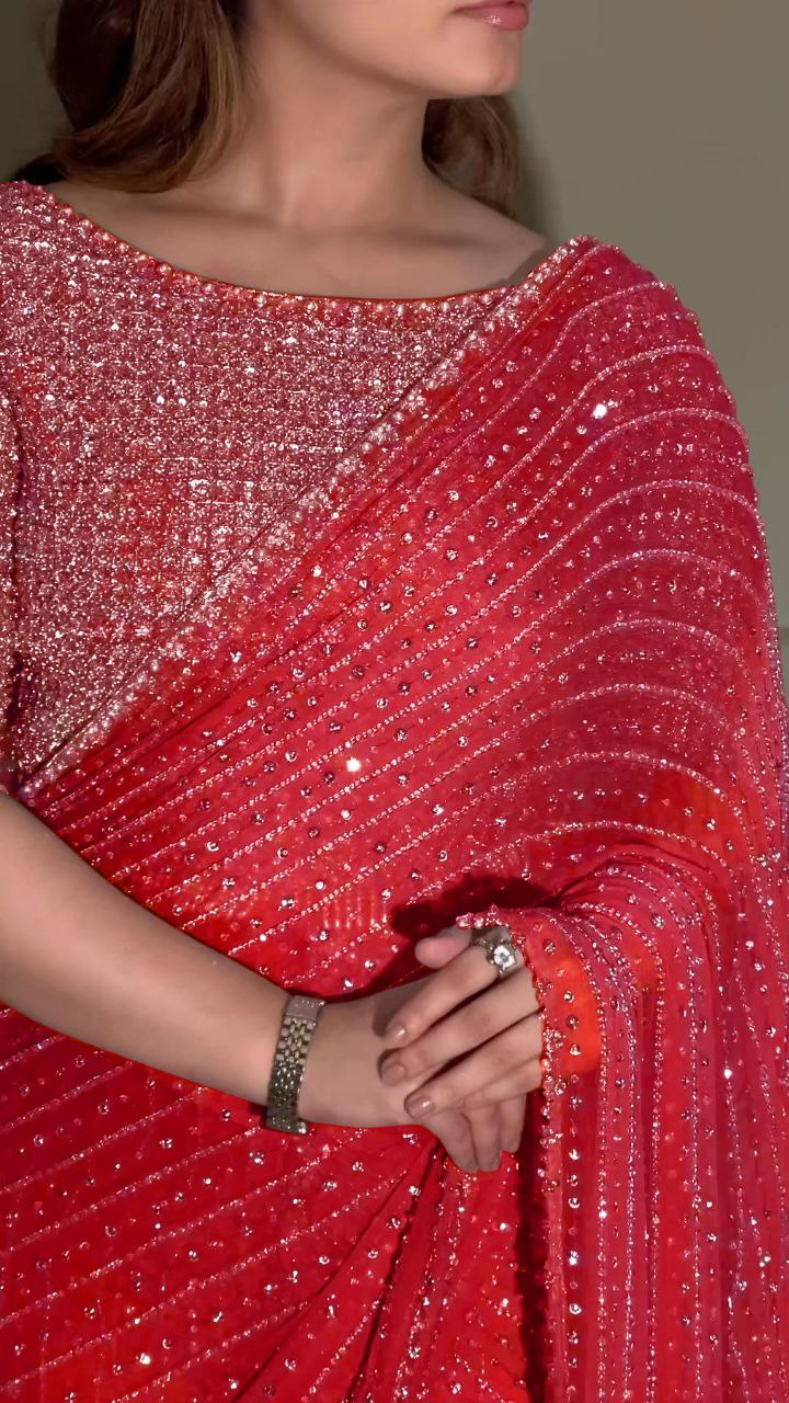 Bling Party Evenings Sequins Saree