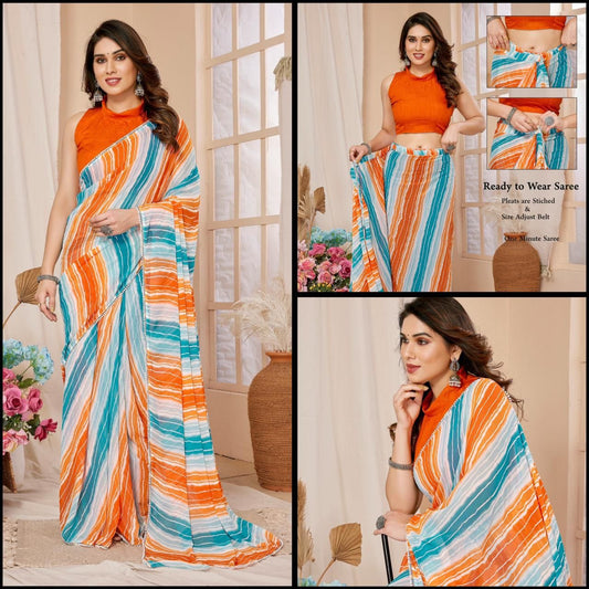 Summer Georgette Ready To Wear Sarees