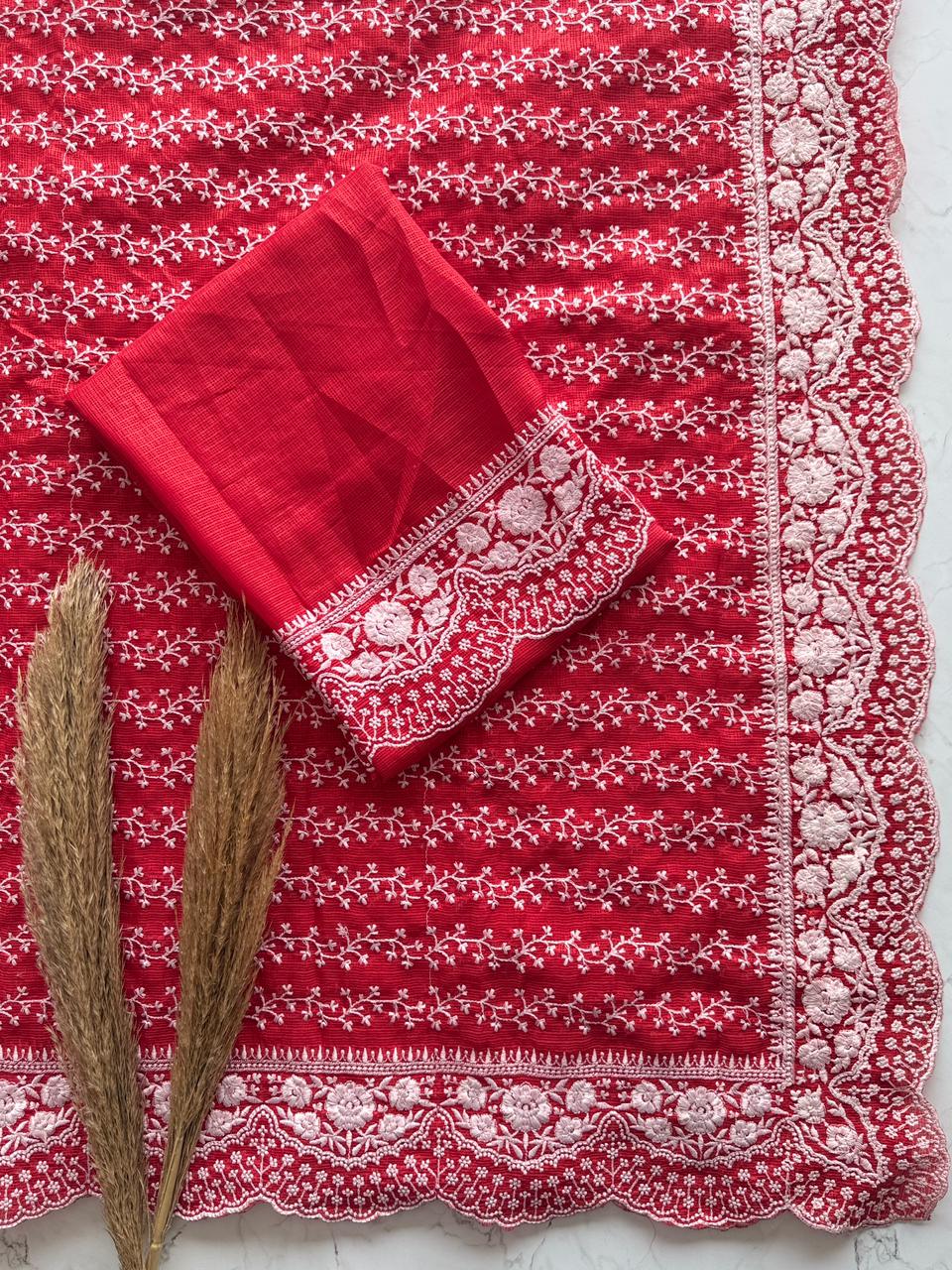 Christmas Colors In Kota Doriya Silk Sarees