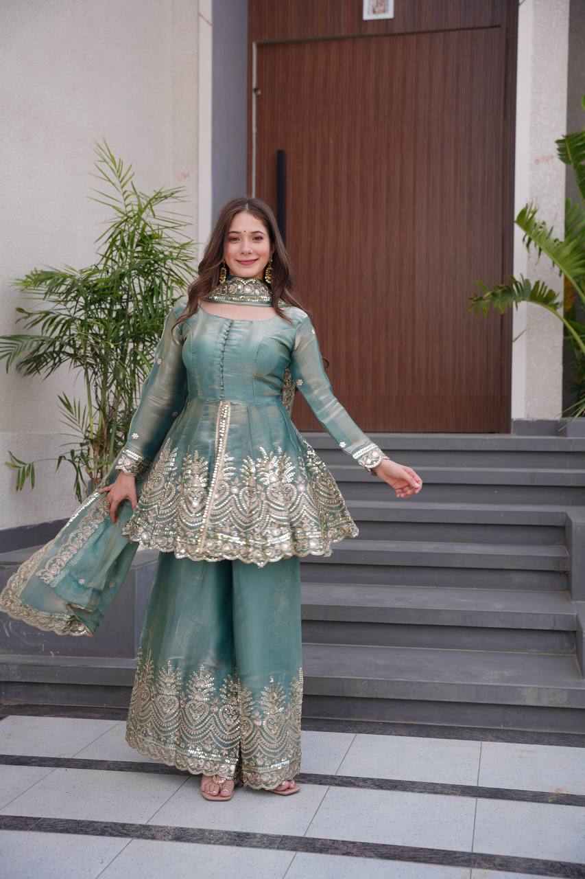 Premium Occasions Wear Sharara Outfit Ready to Wear