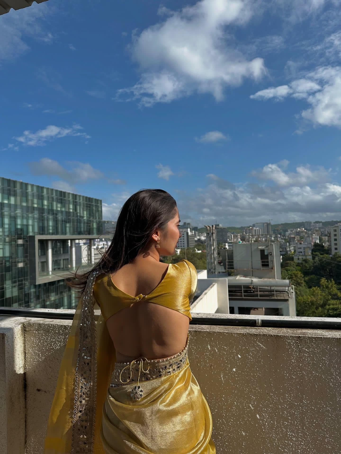 Organza Premium Mirror Work Saree