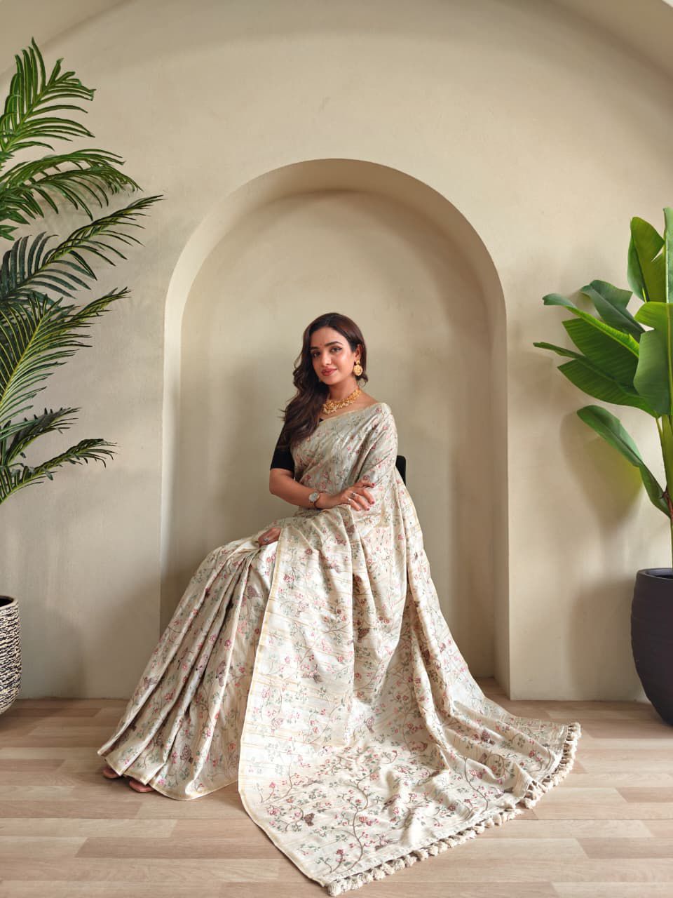 Pure Loom Tussar Silk Saree