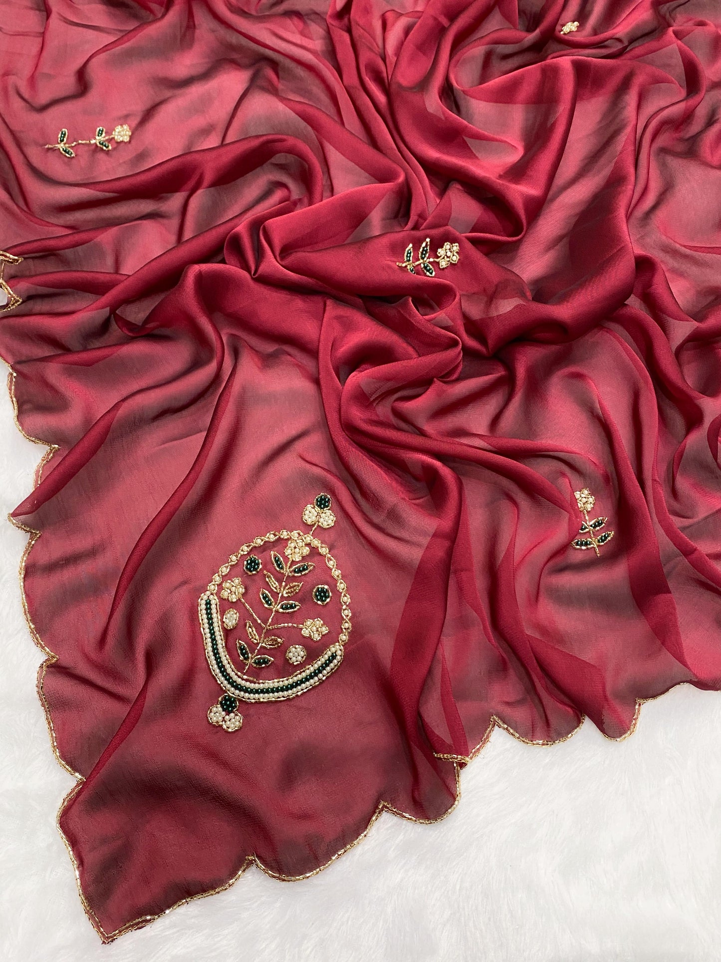 One Of A Kind Handworked Premium Saree