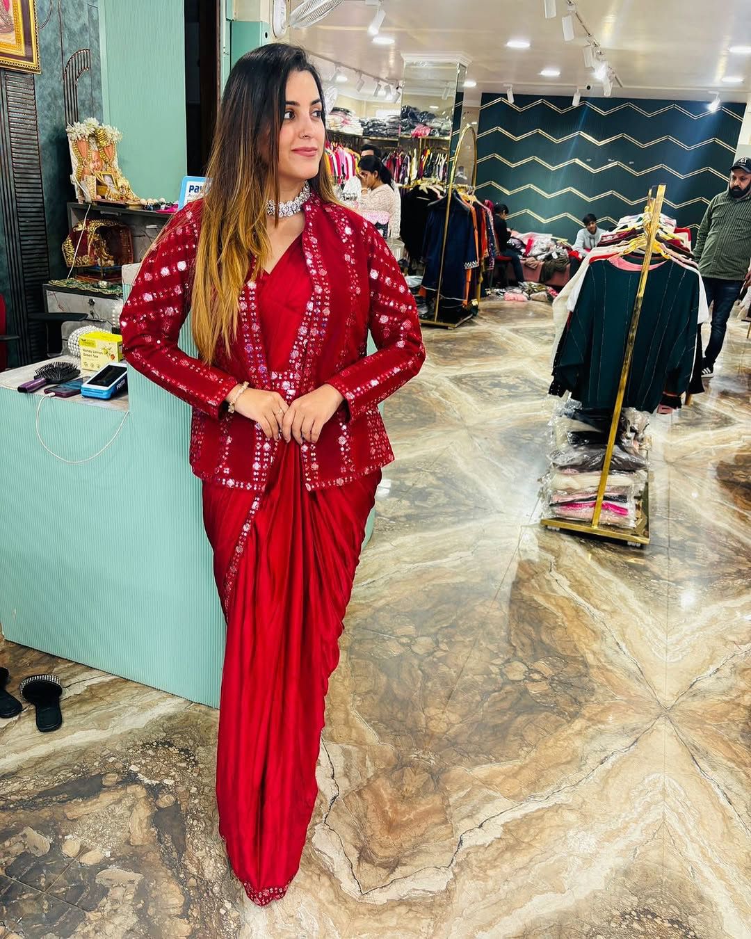 Ready To Wear Trending Coord Jacket Saree