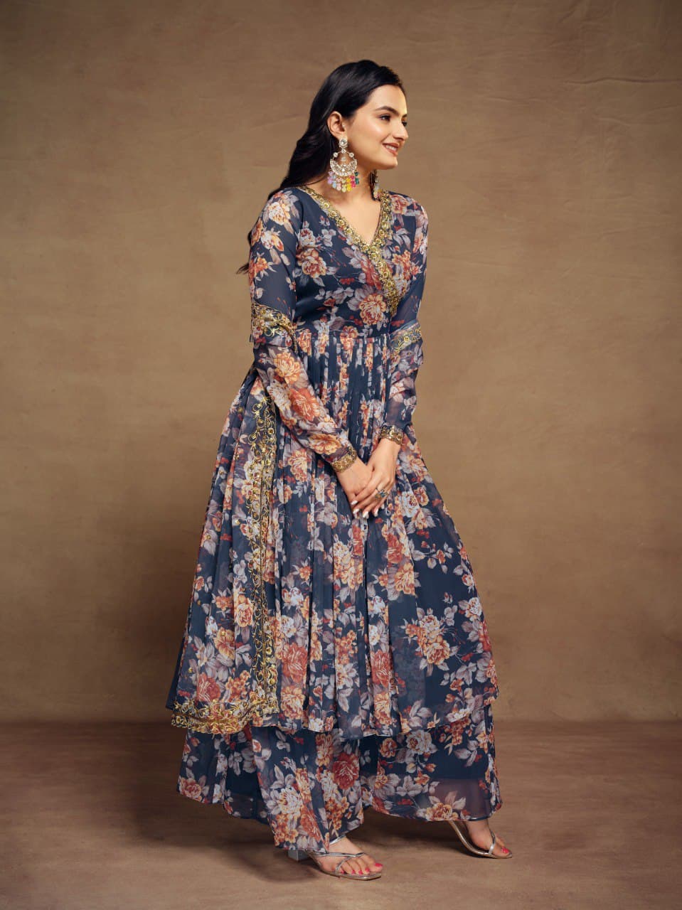 Cool Chiffon Premium Palazzo Suit set