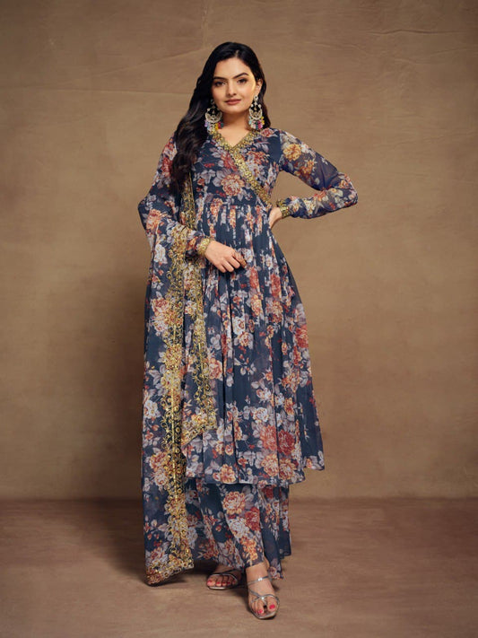 Cool Chiffon Premium Palazzo Suit set