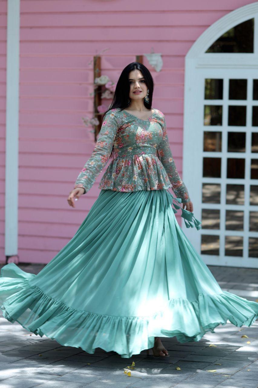 Floral Indo Western Fusion Outfit