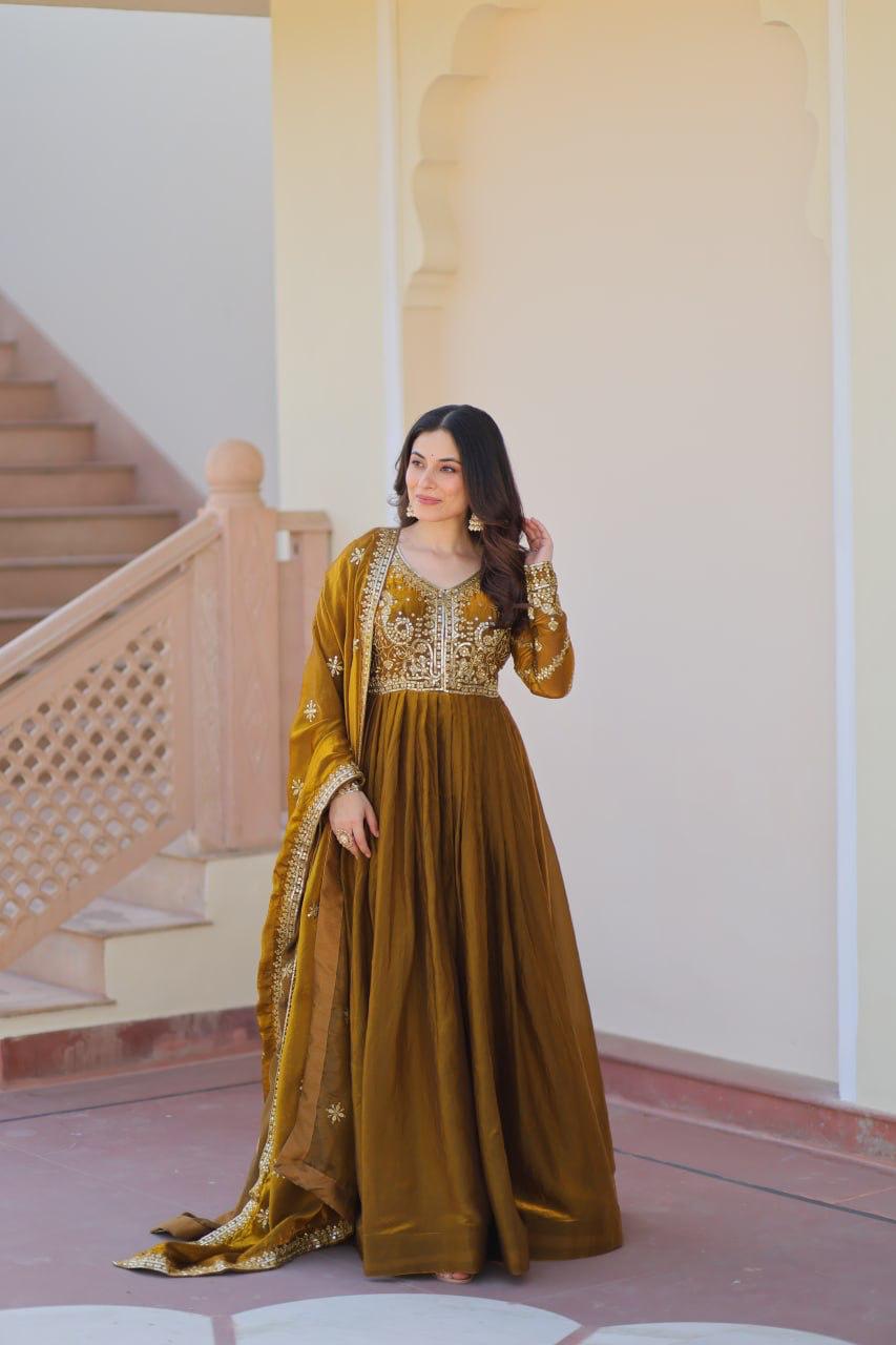OCCASION EXCLUSIVE PREMIUM READYMADE GOWN-DUPATTA COLLECTION