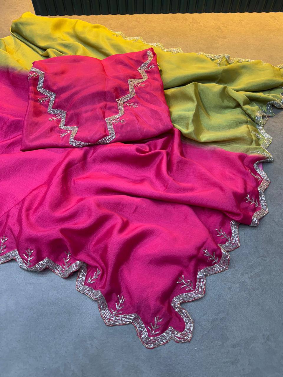 Colorful Handwork Premium Saree