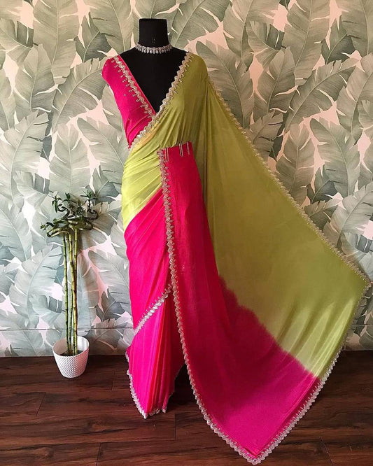 Colorful Handwork Premium Saree