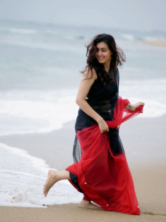 Fluidic Double Color Premium Saree