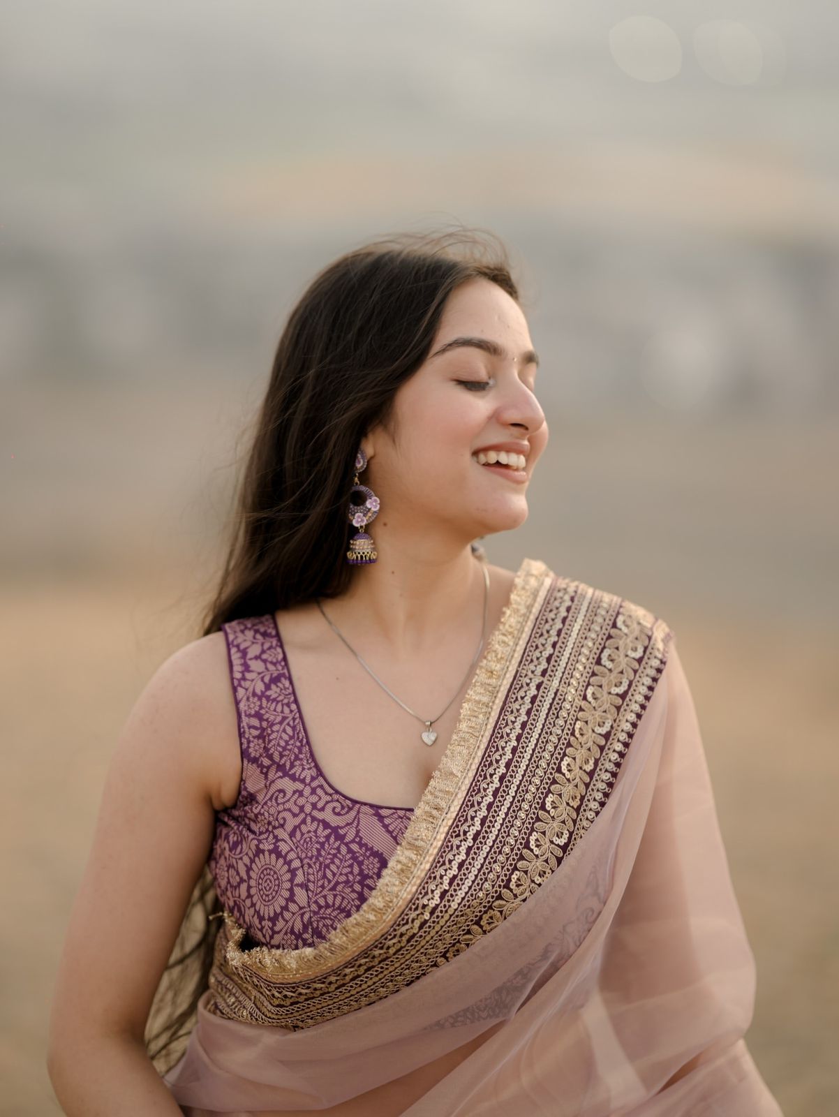 Sparkling Beauty Pastal Twil Net Premium Saree