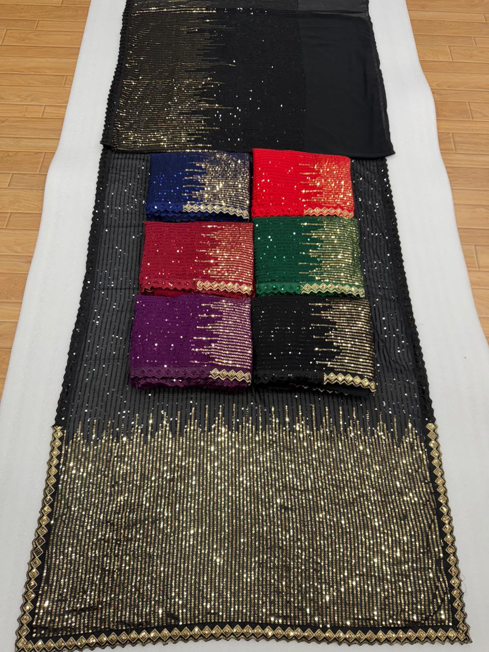 Duo Color BlockBuster Sequins Saree