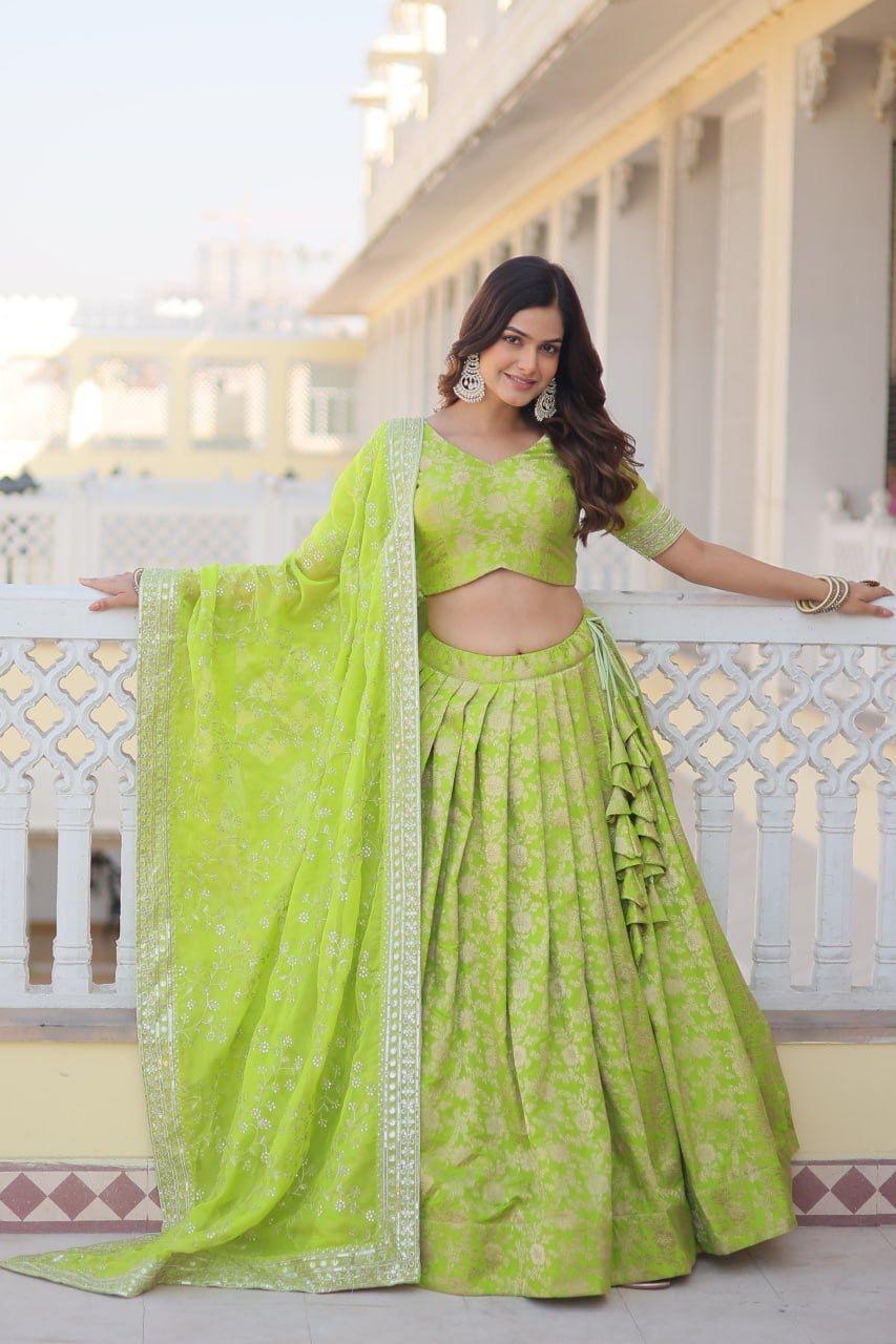 Attractive Green Celebrations Lehanga