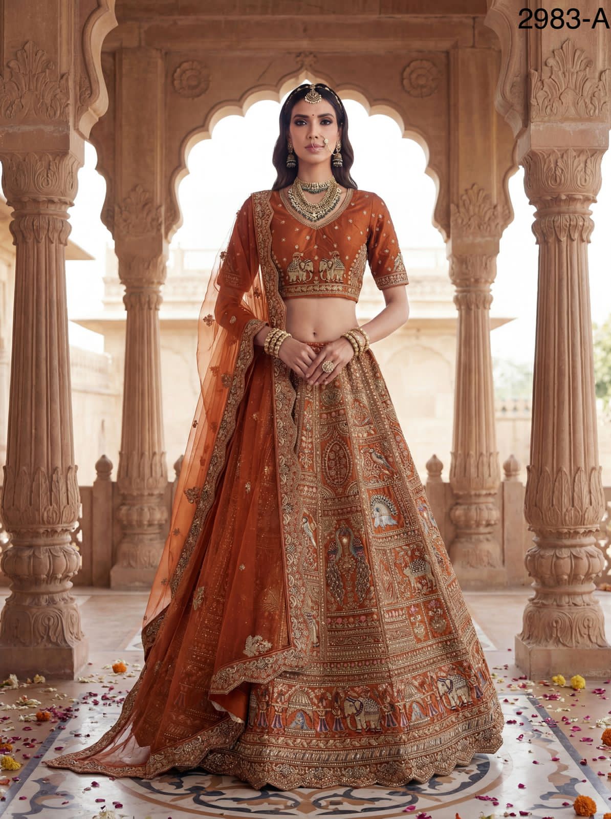 Handcrafted Handworked Premium Bridal Lehenga