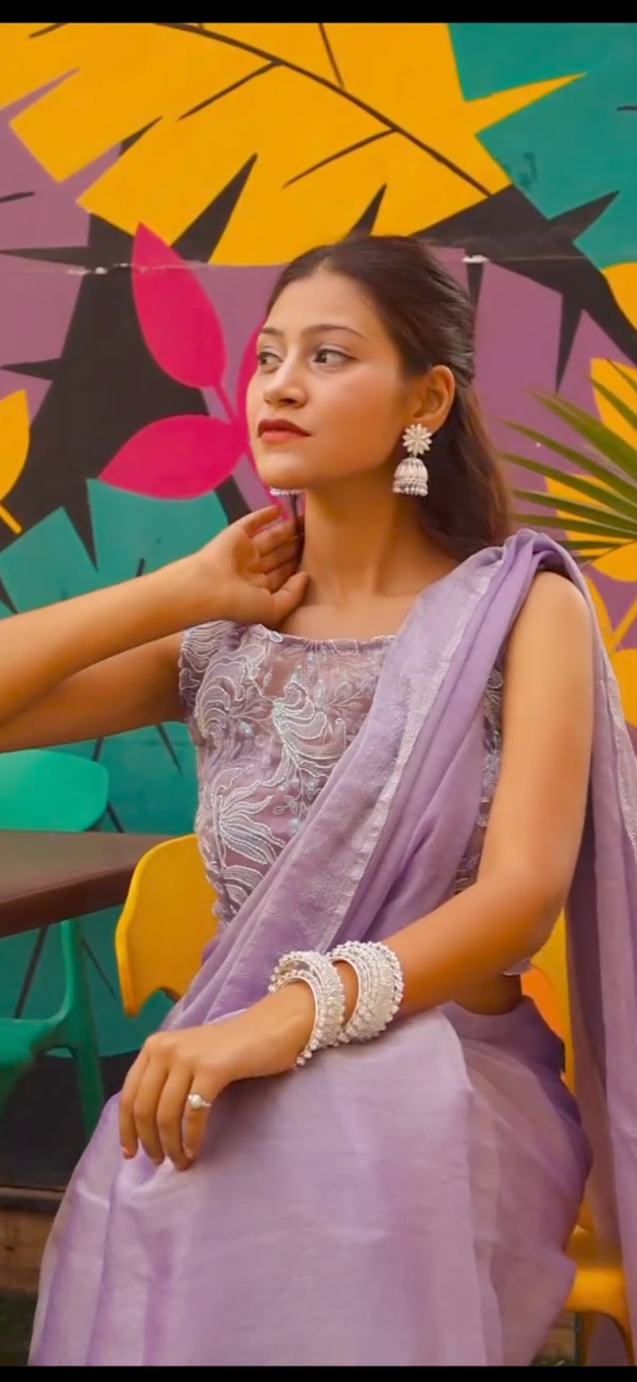Pastal Premium Glitter Summer 2026 Crush Pattern Sarees