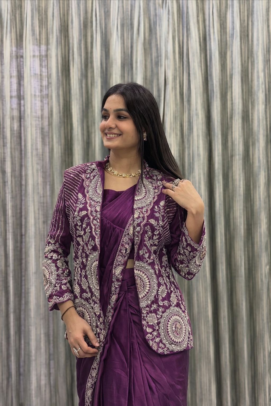 Farewell GenZ Ready to Wear Jacket Saree