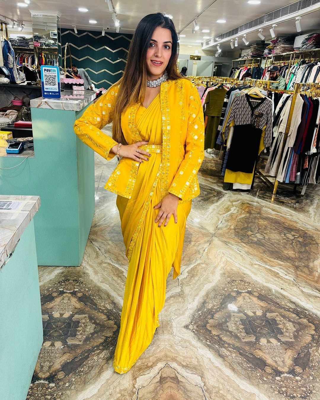 Ready To Wear Trending Coord Jacket Saree