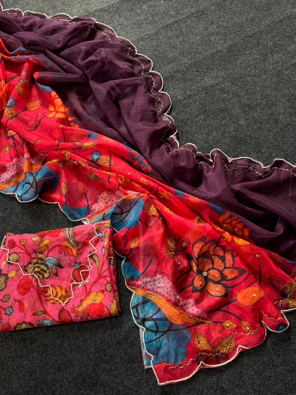 Colorful Elegant Tabby Will Saree