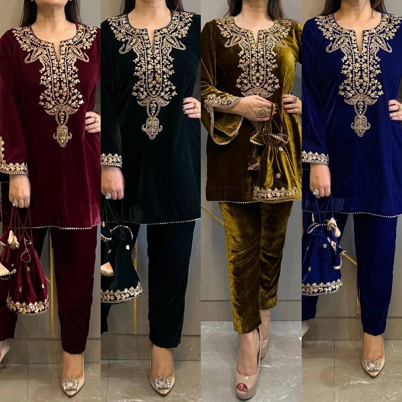 Velvet Vibes Party Suits In Multiple Colours