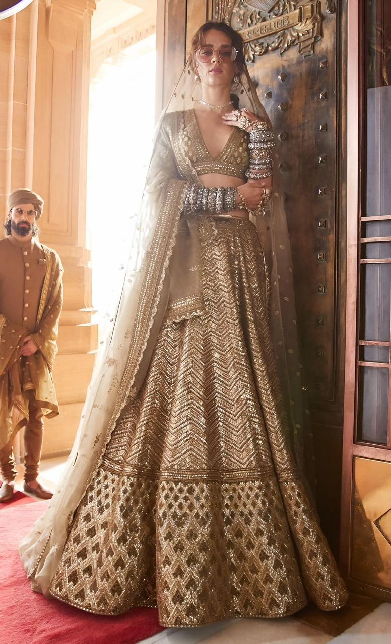 Antique Gold Premium Lehenga