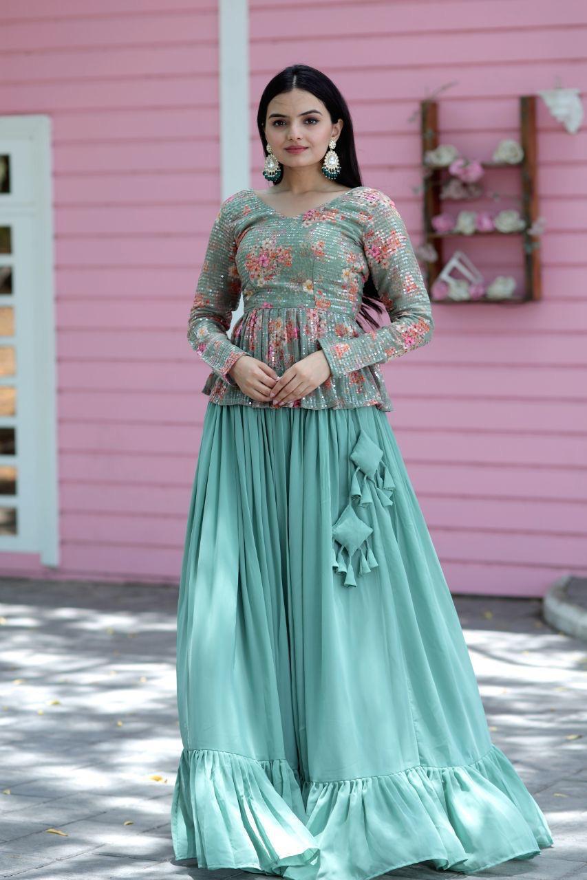 Floral Indo Western Fusion Outfit