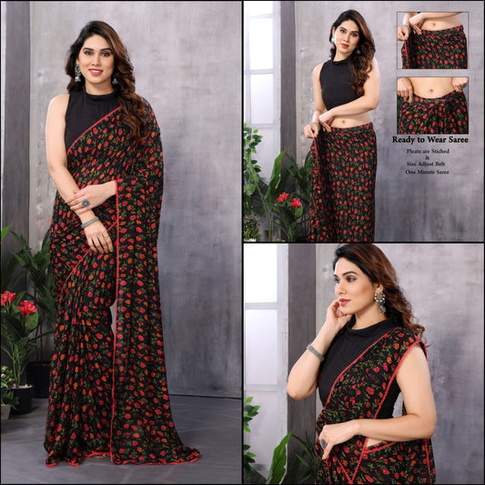Summer Georgette Ready To Wear Sarees