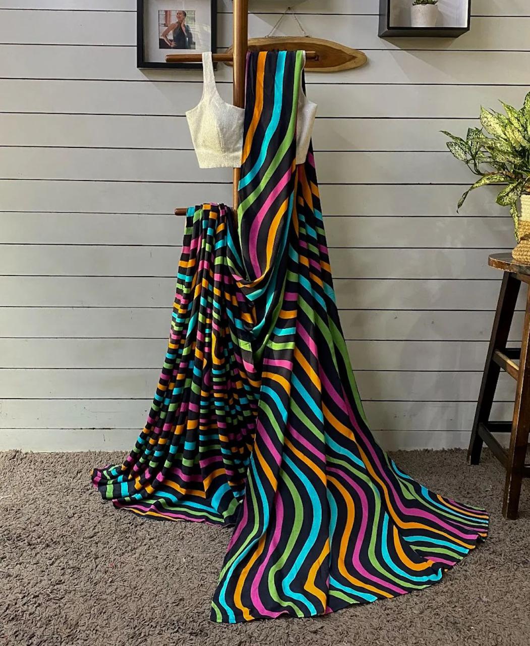 Summer Satin Silk Sarees