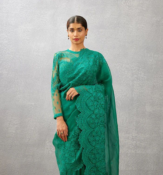 Premium Handworked Organza Saree in Multiple Colors