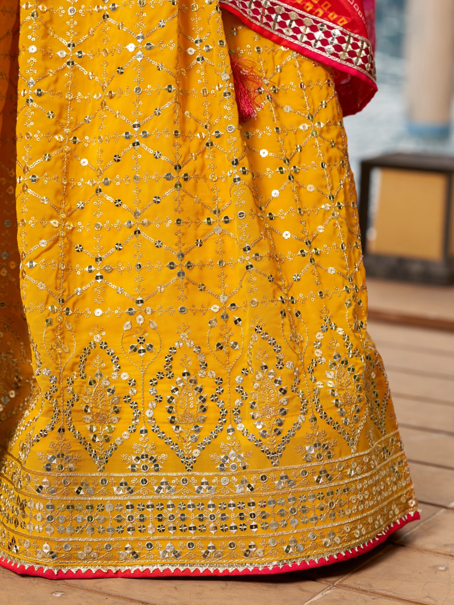Sunlit Yellow Premium Lehenga
