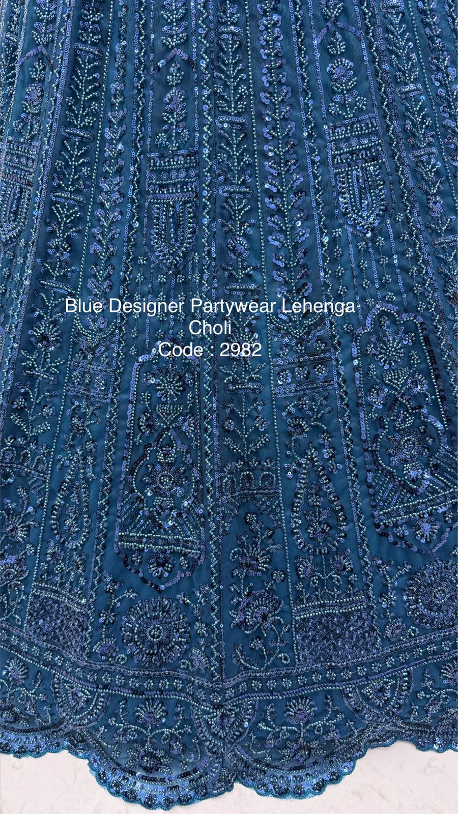 Blue Designer Lehenga Choli in Handwork - Ultra Premium
