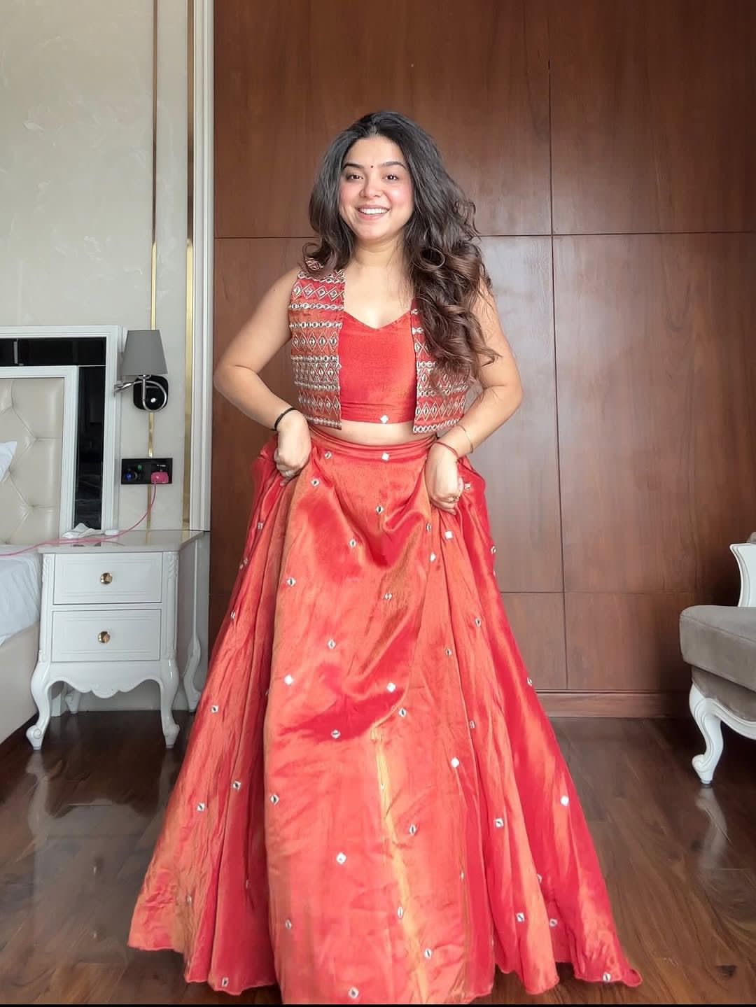 Orange Indo Western Attractive Outfit