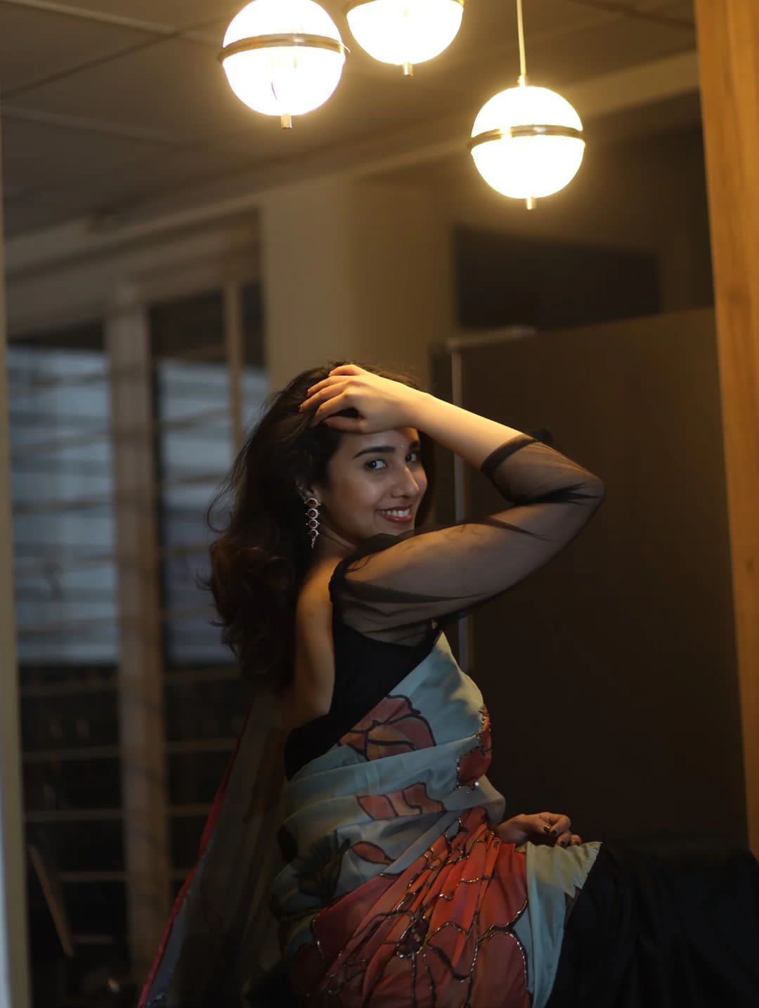 Kalamkari Premium Black HandWork Saree